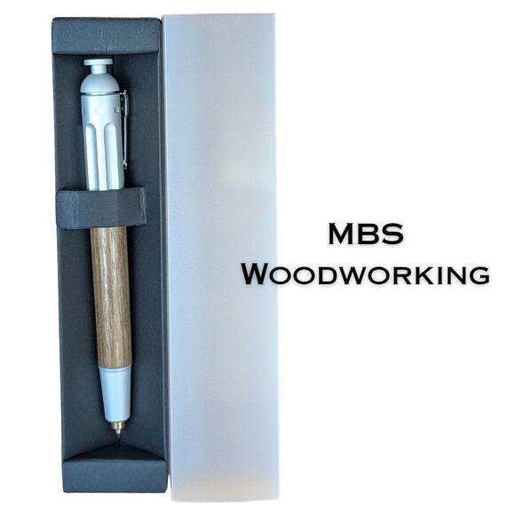 Handcrafted Wood Revolver Pen Pistol Shaped Clip Gun Lover Gift Exotic Cocobolo - Picture 6 of 7